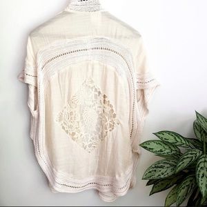 Forgotten Grace boho crochet oversized cardigan